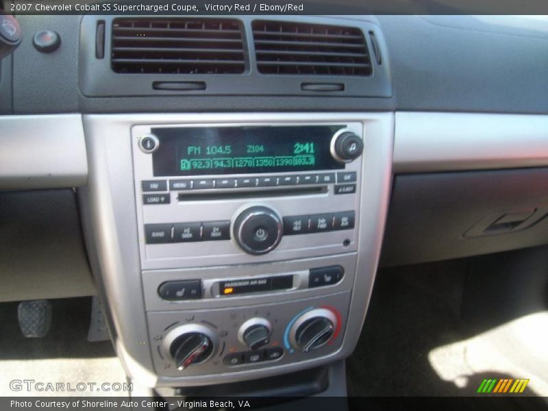Controls of 2007 Cobalt SS Supercharged Coupe