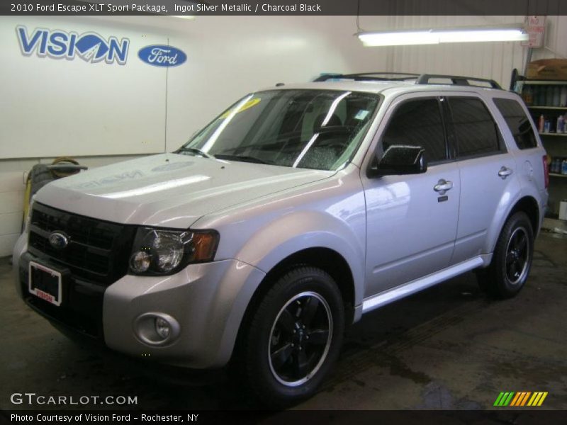 Ingot Silver Metallic / Charcoal Black 2010 Ford Escape XLT Sport Package