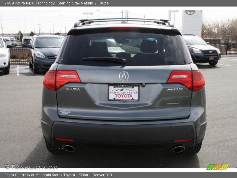 Sterling Gray Metallic / Taupe 2009 Acura MDX Technology