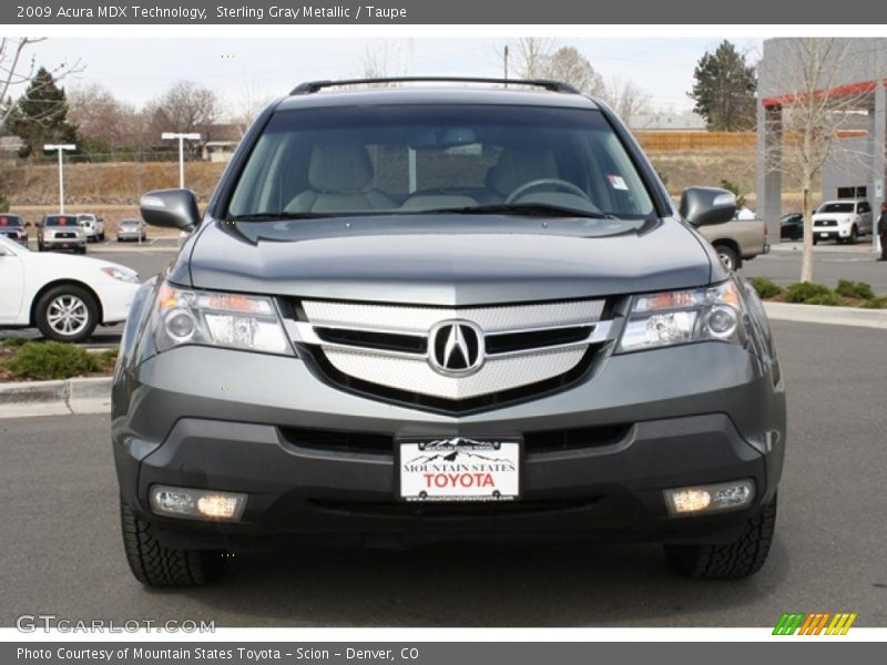 Sterling Gray Metallic / Taupe 2009 Acura MDX Technology