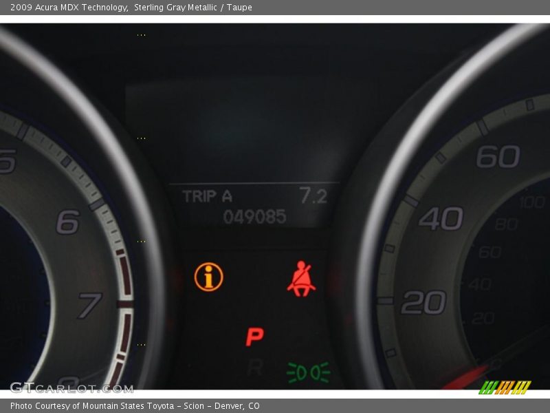 Sterling Gray Metallic / Taupe 2009 Acura MDX Technology