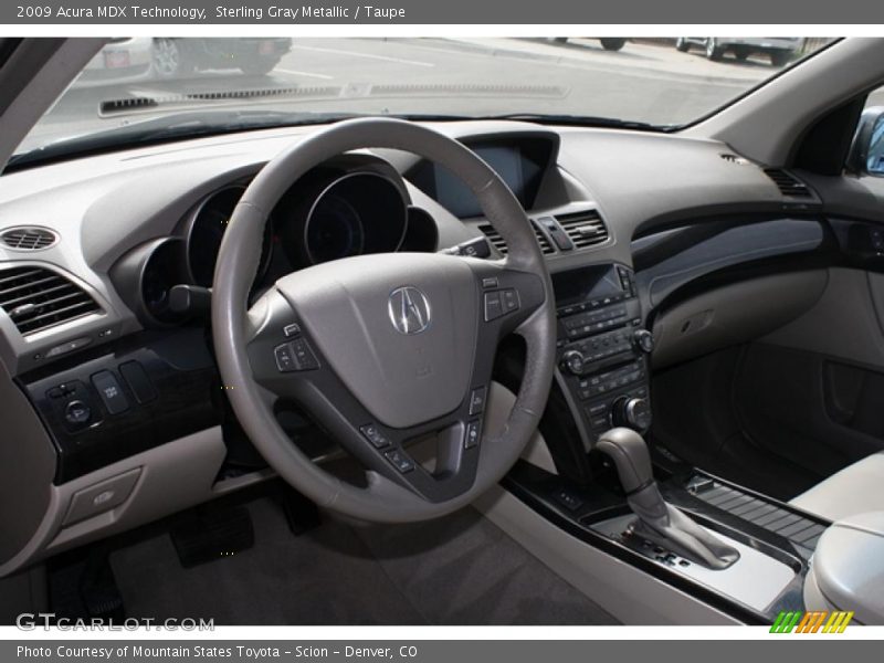 Sterling Gray Metallic / Taupe 2009 Acura MDX Technology