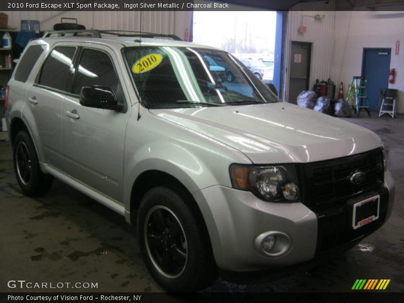 Ingot Silver Metallic / Charcoal Black 2010 Ford Escape XLT Sport Package