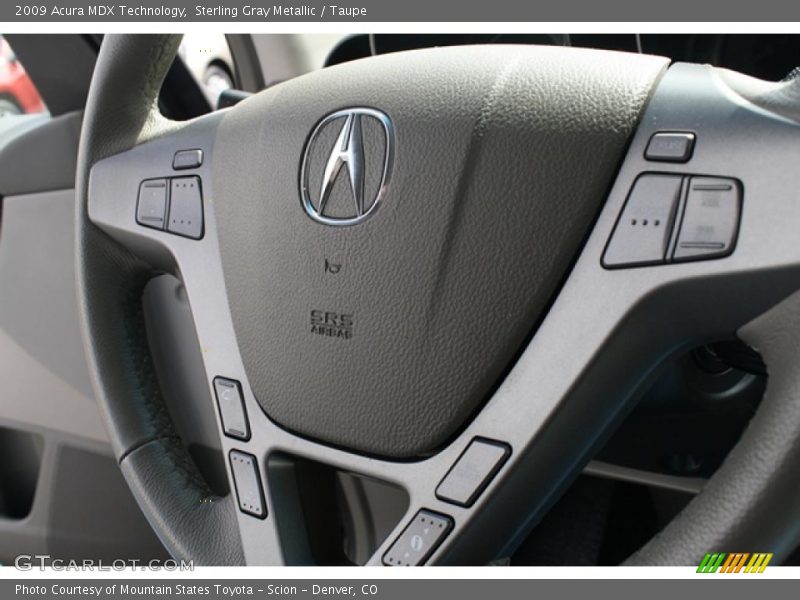 Sterling Gray Metallic / Taupe 2009 Acura MDX Technology