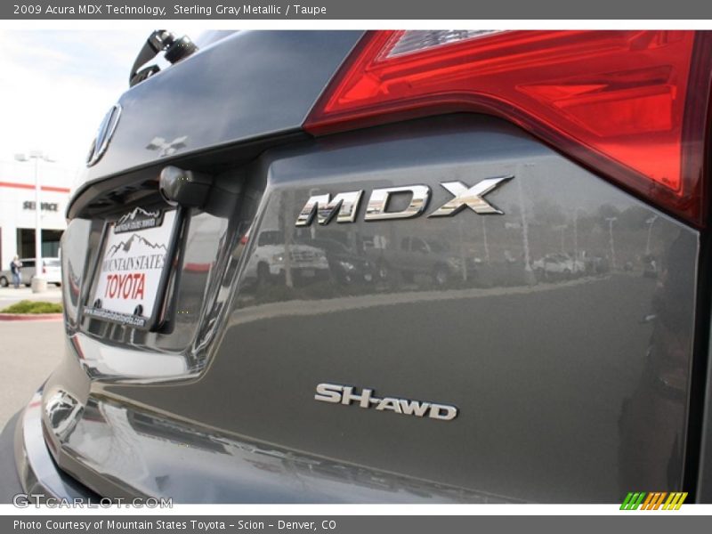 Sterling Gray Metallic / Taupe 2009 Acura MDX Technology
