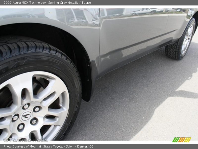 Sterling Gray Metallic / Taupe 2009 Acura MDX Technology
