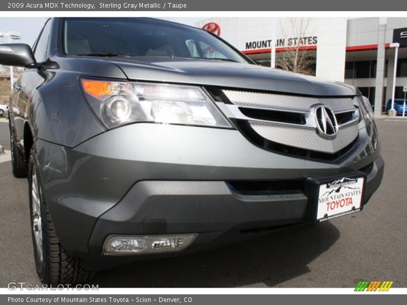 Sterling Gray Metallic / Taupe 2009 Acura MDX Technology
