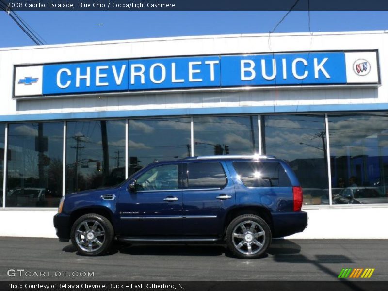 Blue Chip / Cocoa/Light Cashmere 2008 Cadillac Escalade