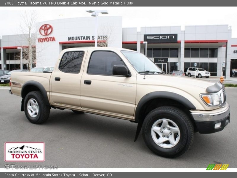 Mystic Gold Metallic / Oak 2003 Toyota Tacoma V6 TRD Double Cab 4x4