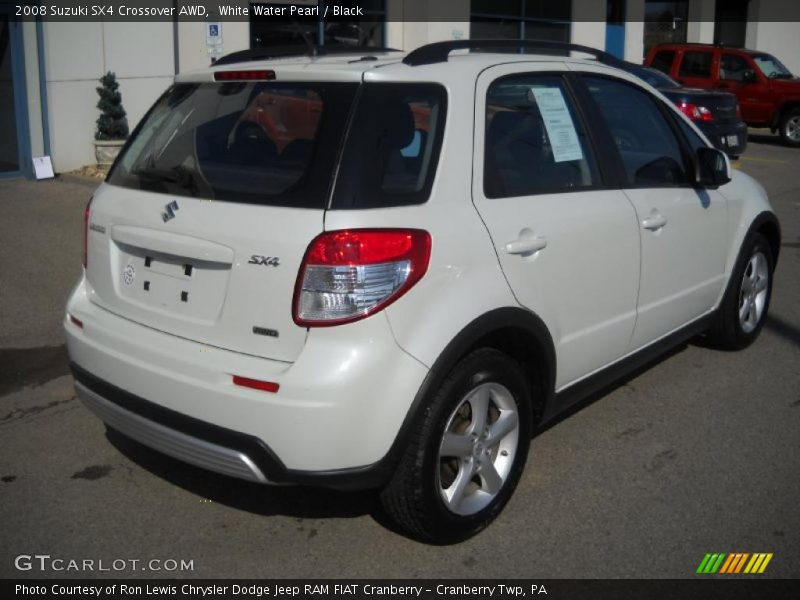 White Water Pearl / Black 2008 Suzuki SX4 Crossover AWD