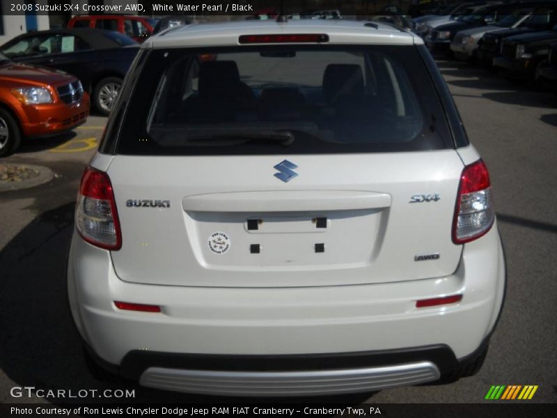 White Water Pearl / Black 2008 Suzuki SX4 Crossover AWD