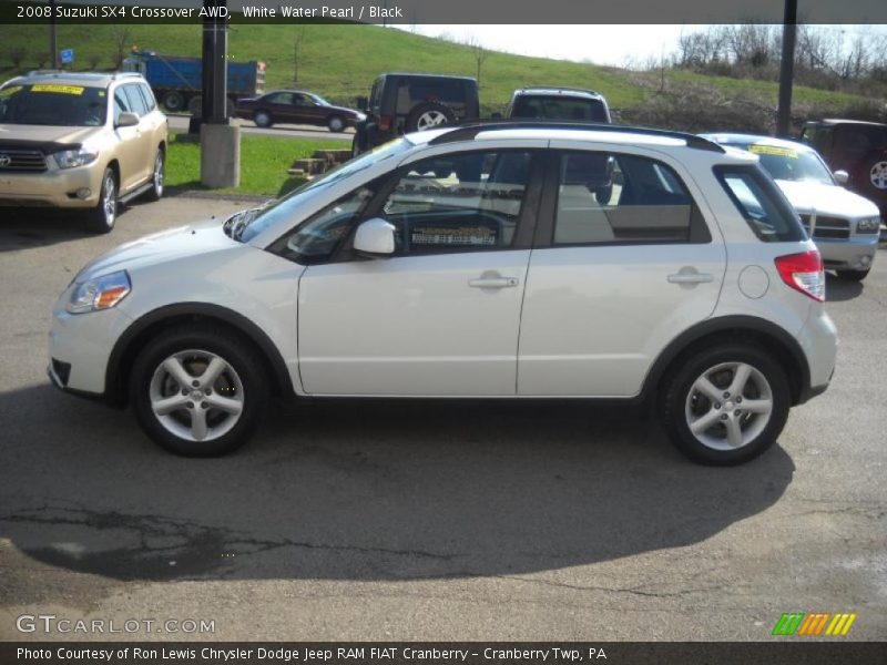 White Water Pearl / Black 2008 Suzuki SX4 Crossover AWD