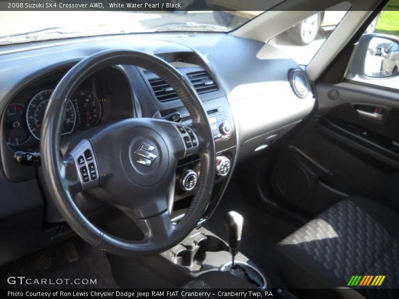 White Water Pearl / Black 2008 Suzuki SX4 Crossover AWD