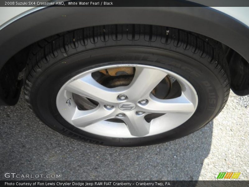 White Water Pearl / Black 2008 Suzuki SX4 Crossover AWD