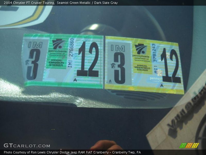 Seamist Green Metallic / Dark Slate Gray 2004 Chrysler PT Cruiser Touring