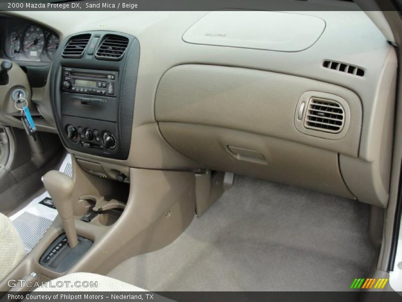 Dashboard of 2000 Protege DX