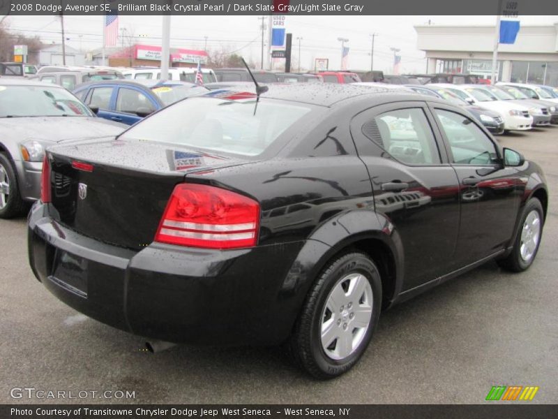Brilliant Black Crystal Pearl / Dark Slate Gray/Light Slate Gray 2008 Dodge Avenger SE