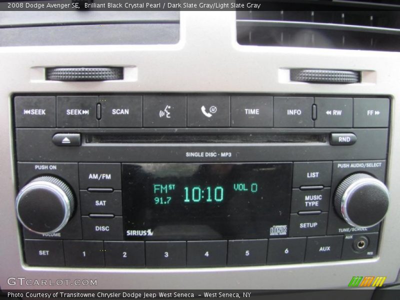 Brilliant Black Crystal Pearl / Dark Slate Gray/Light Slate Gray 2008 Dodge Avenger SE