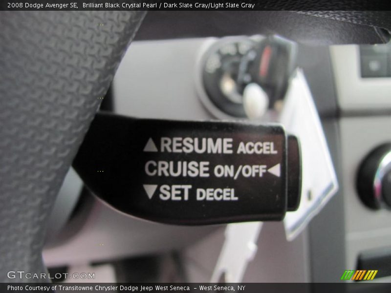 Brilliant Black Crystal Pearl / Dark Slate Gray/Light Slate Gray 2008 Dodge Avenger SE
