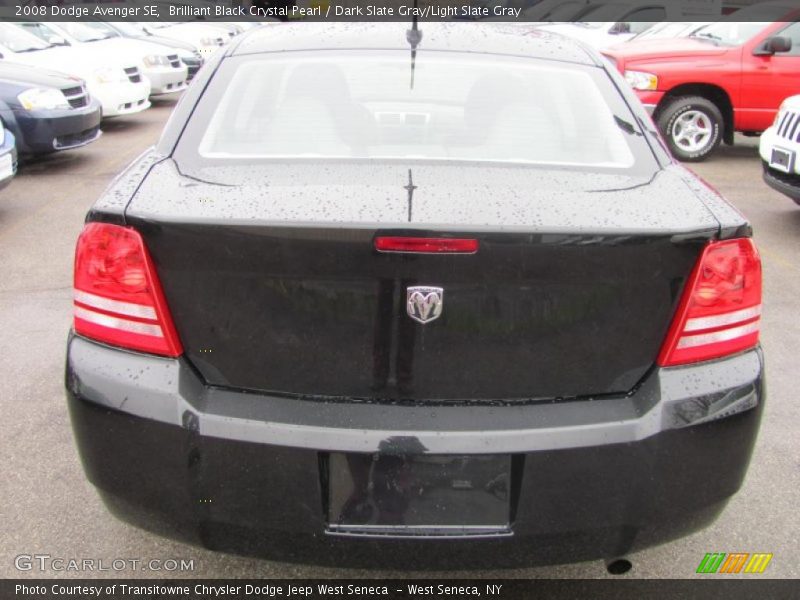 Brilliant Black Crystal Pearl / Dark Slate Gray/Light Slate Gray 2008 Dodge Avenger SE