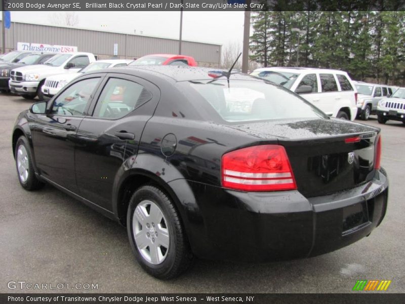 Brilliant Black Crystal Pearl / Dark Slate Gray/Light Slate Gray 2008 Dodge Avenger SE