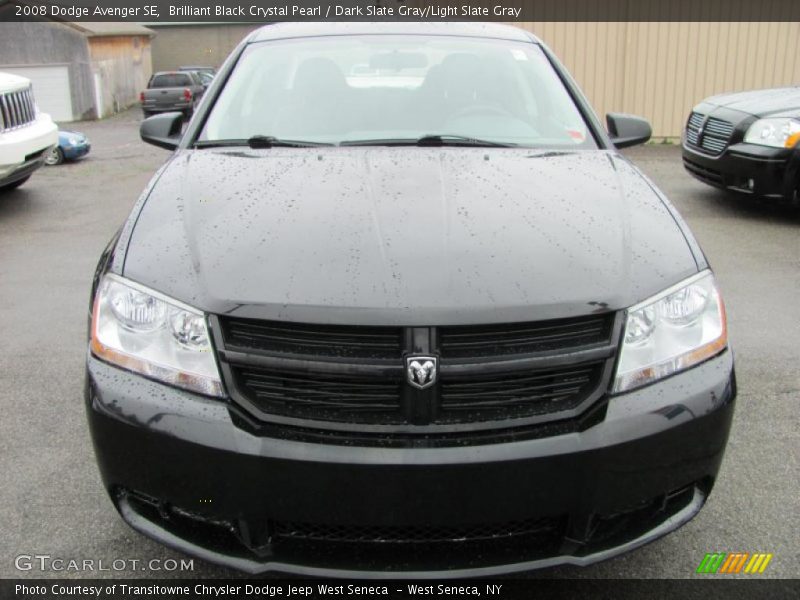 Brilliant Black Crystal Pearl / Dark Slate Gray/Light Slate Gray 2008 Dodge Avenger SE