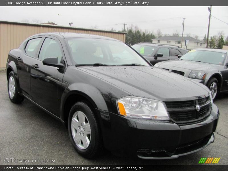 Brilliant Black Crystal Pearl / Dark Slate Gray/Light Slate Gray 2008 Dodge Avenger SE