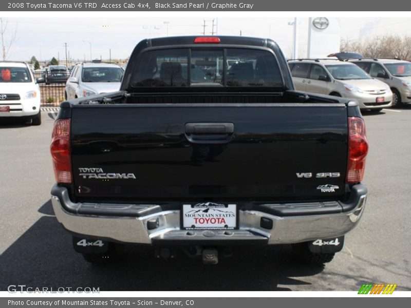 Black Sand Pearl / Graphite Gray 2008 Toyota Tacoma V6 TRD  Access Cab 4x4