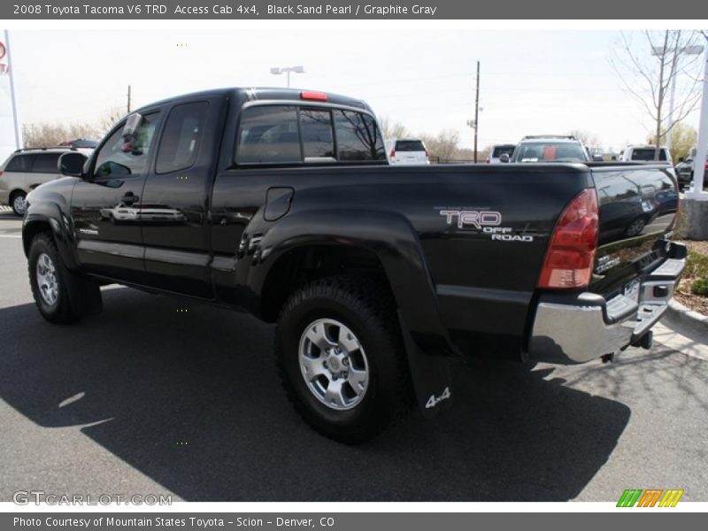 Black Sand Pearl / Graphite Gray 2008 Toyota Tacoma V6 TRD  Access Cab 4x4
