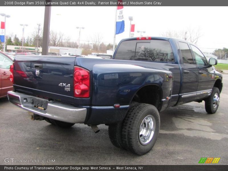 Patriot Blue Pearl / Medium Slate Gray 2008 Dodge Ram 3500 Laramie Quad Cab 4x4 Dually