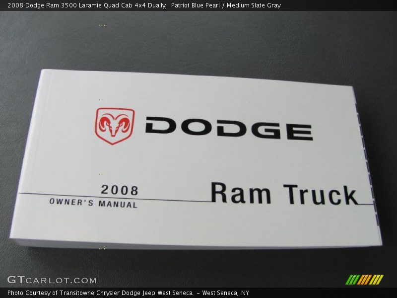 Patriot Blue Pearl / Medium Slate Gray 2008 Dodge Ram 3500 Laramie Quad Cab 4x4 Dually
