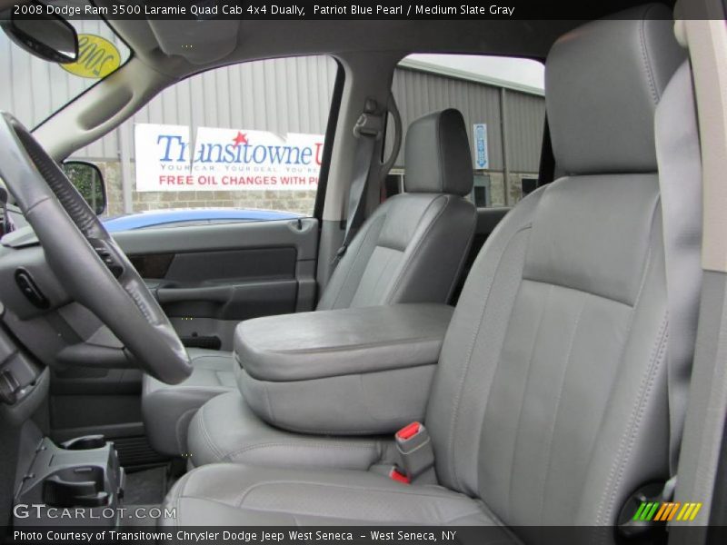Patriot Blue Pearl / Medium Slate Gray 2008 Dodge Ram 3500 Laramie Quad Cab 4x4 Dually