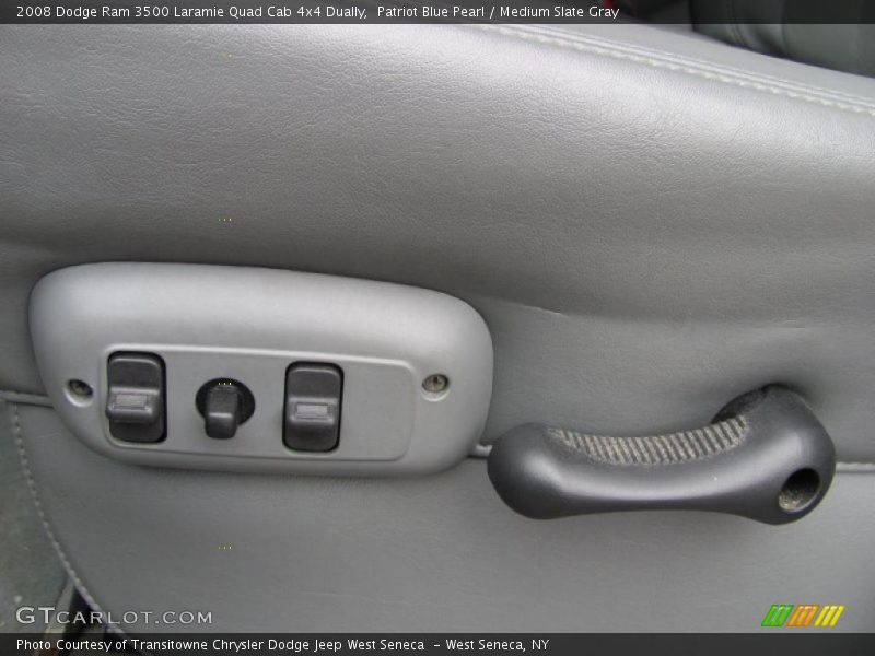 Patriot Blue Pearl / Medium Slate Gray 2008 Dodge Ram 3500 Laramie Quad Cab 4x4 Dually
