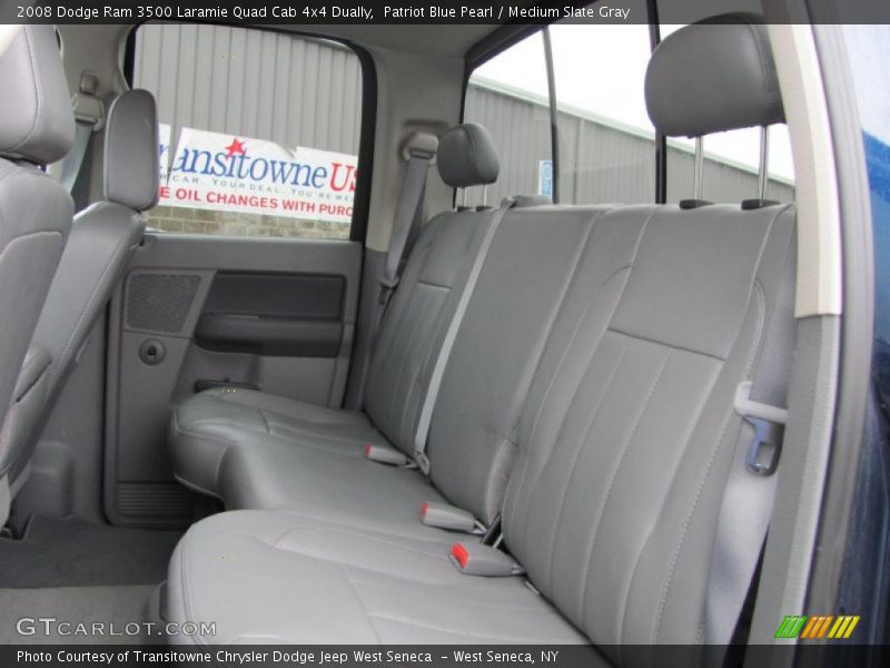 Patriot Blue Pearl / Medium Slate Gray 2008 Dodge Ram 3500 Laramie Quad Cab 4x4 Dually