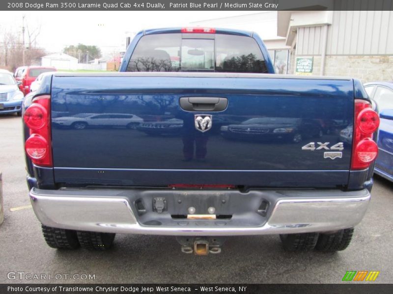 Patriot Blue Pearl / Medium Slate Gray 2008 Dodge Ram 3500 Laramie Quad Cab 4x4 Dually