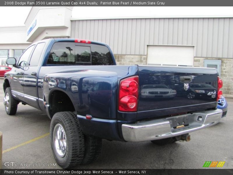 Patriot Blue Pearl / Medium Slate Gray 2008 Dodge Ram 3500 Laramie Quad Cab 4x4 Dually