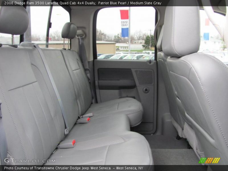 Patriot Blue Pearl / Medium Slate Gray 2008 Dodge Ram 3500 Laramie Quad Cab 4x4 Dually