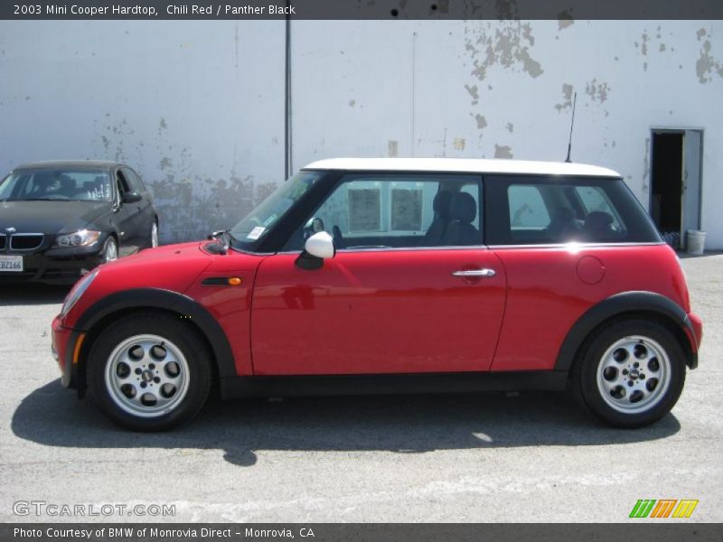 Chili Red / Panther Black 2003 Mini Cooper Hardtop