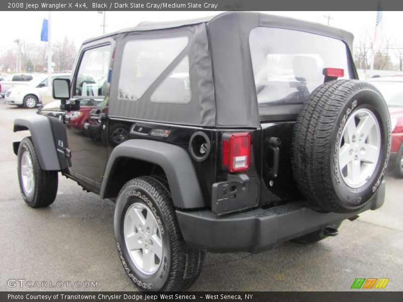 Black / Dark Slate Gray/Medium Slate Gray 2008 Jeep Wrangler X 4x4