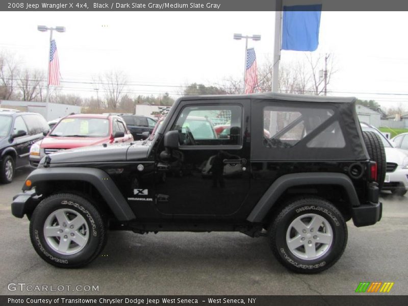 Black / Dark Slate Gray/Medium Slate Gray 2008 Jeep Wrangler X 4x4