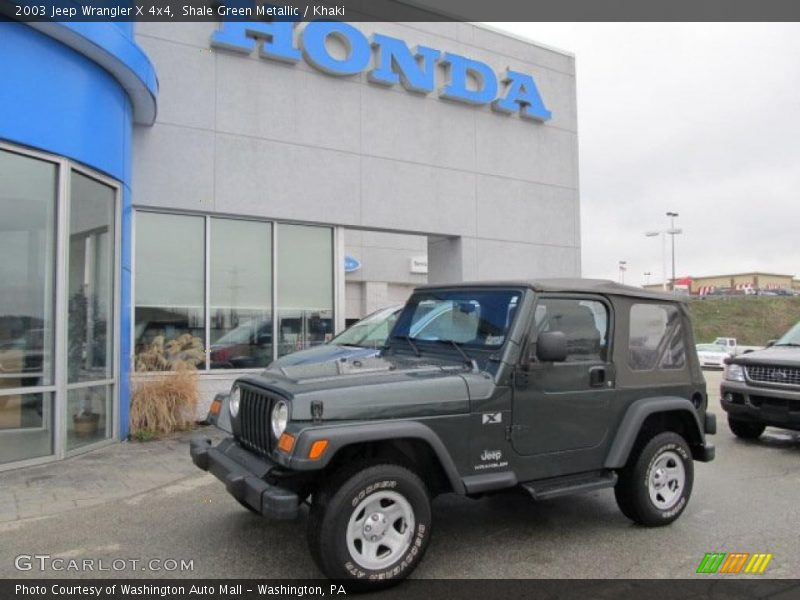 Shale Green Metallic / Khaki 2003 Jeep Wrangler X 4x4