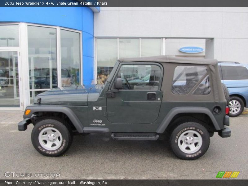 Shale Green Metallic / Khaki 2003 Jeep Wrangler X 4x4