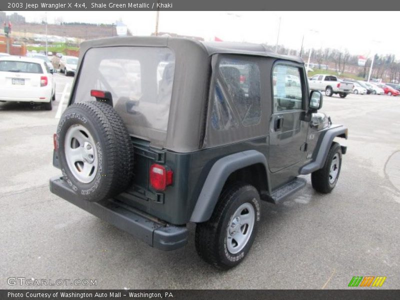 Shale Green Metallic / Khaki 2003 Jeep Wrangler X 4x4