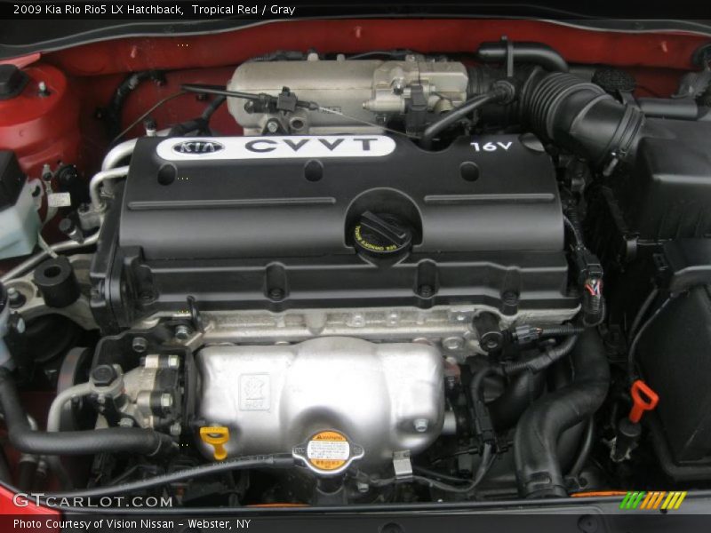  2009 Rio Rio5 LX Hatchback Engine - 1.6 Liter DOHC 16-Valve CVVT 4 Cylinder