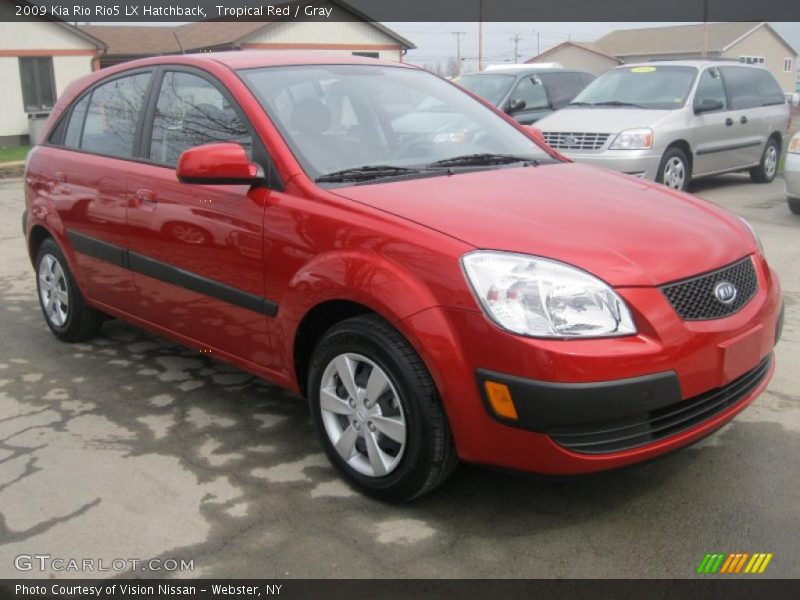 Tropical Red / Gray 2009 Kia Rio Rio5 LX Hatchback