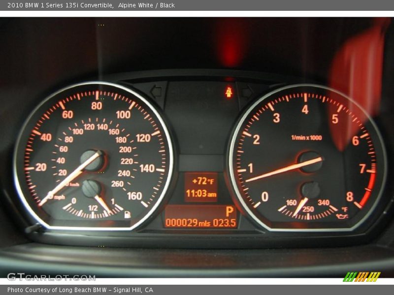  2010 1 Series 135i Convertible 135i Convertible Gauges