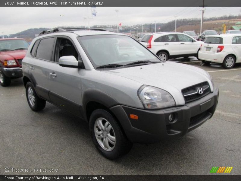 Platinum Metallic / Gray 2007 Hyundai Tucson SE 4WD
