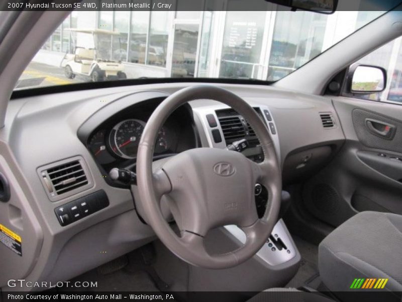 Platinum Metallic / Gray 2007 Hyundai Tucson SE 4WD