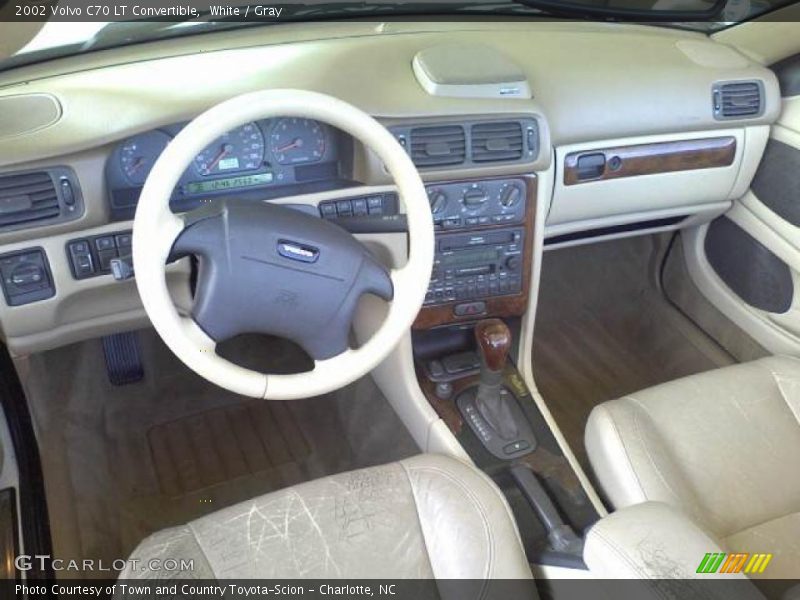 White / Gray 2002 Volvo C70 LT Convertible