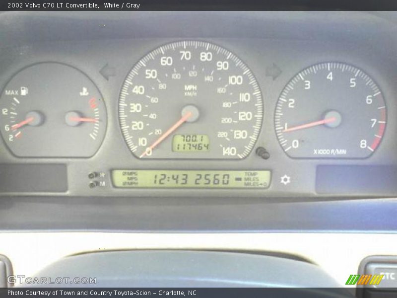 White / Gray 2002 Volvo C70 LT Convertible